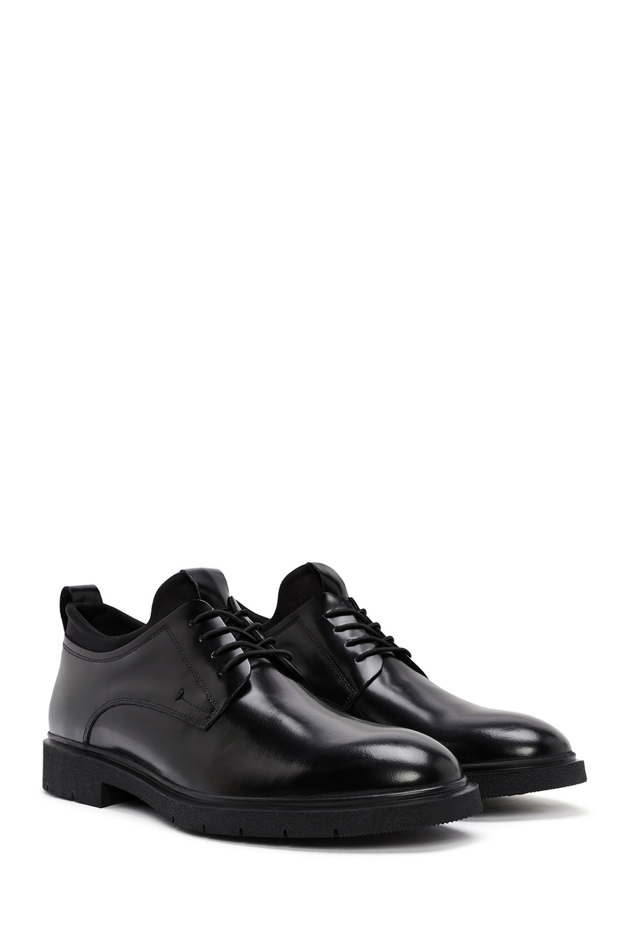Men's Black Lace Up Leather Casual Shoes