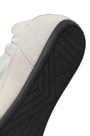 Kadın Gri Bağcıklı Deri Sneaker | Derimod