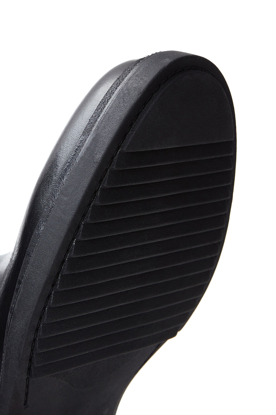 Men's Black Zippered Leather Casual Boots