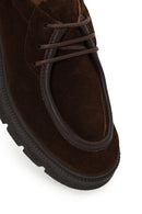 Woman Brown Lace-Up Thick-Soled Suede Casual Shoes | Derimod