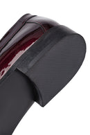 Kadın Bordo Deri Klasik Loafer | Derimod