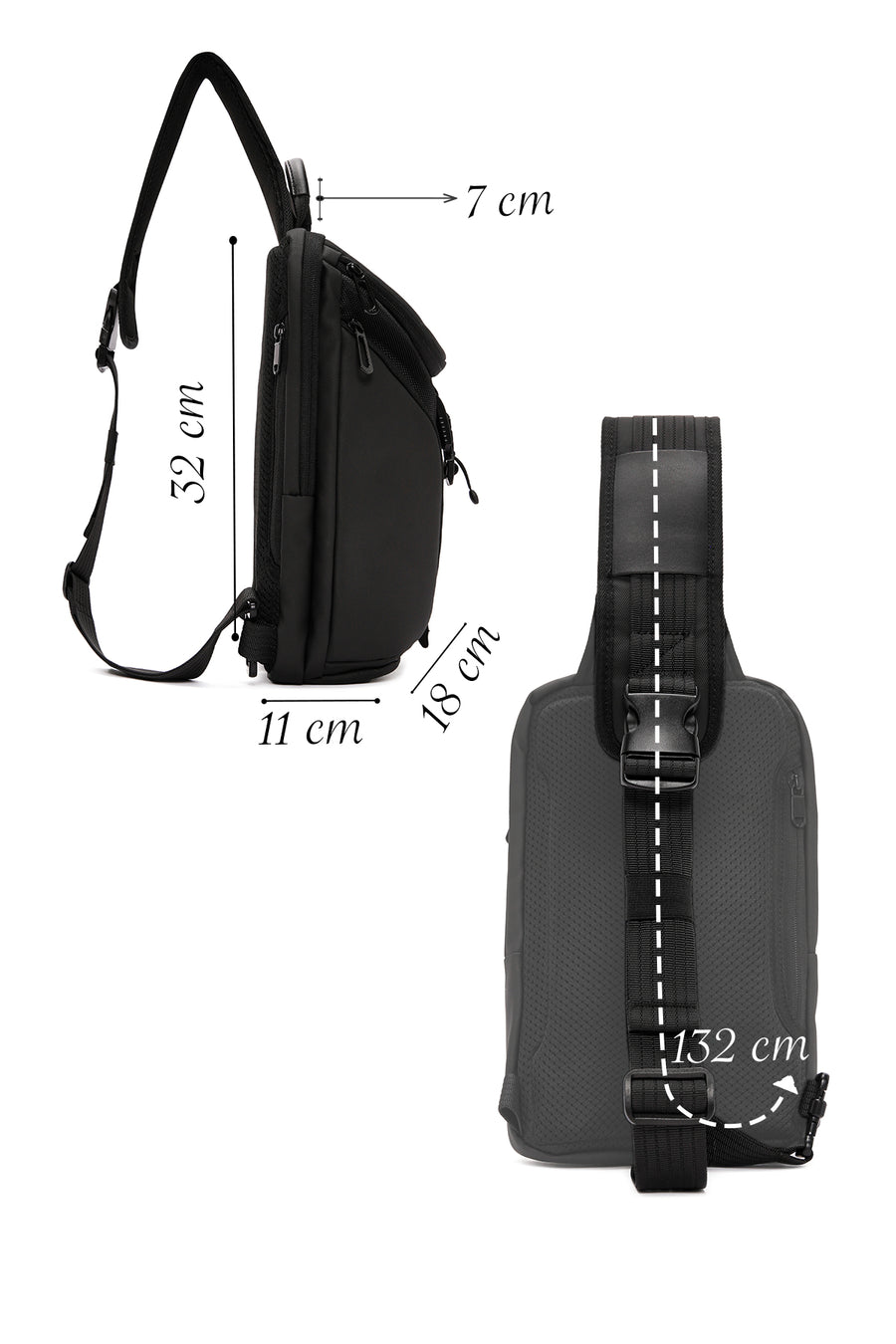 D-Pack Erkek Siyah Uzun Askılı Omuz Çantası