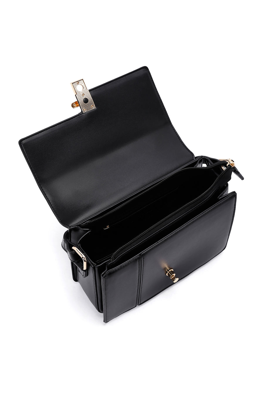 Women's Black Long Strap Crossbody Bag