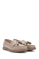 Women's Mink Tassel Leather Comfort Loafer | Derimod