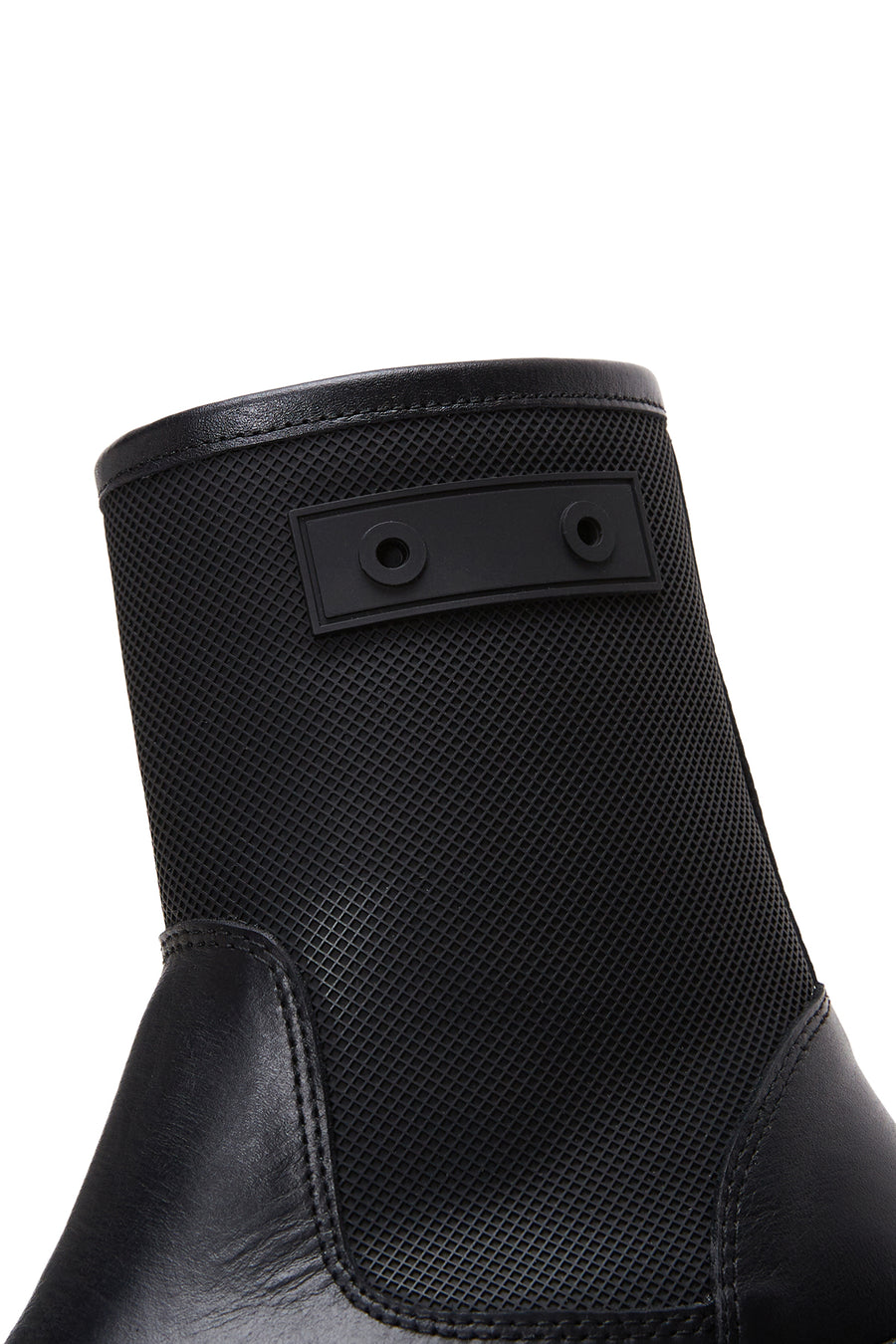 Women's Black Leather Zippered Boots