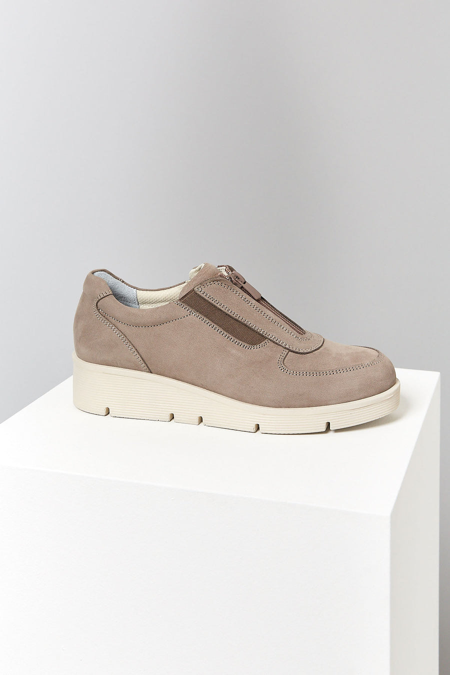 Zipper Detailed Mink Women's Sports Shoes