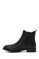 Women's Black Leather Chelsea Boot | Derimod