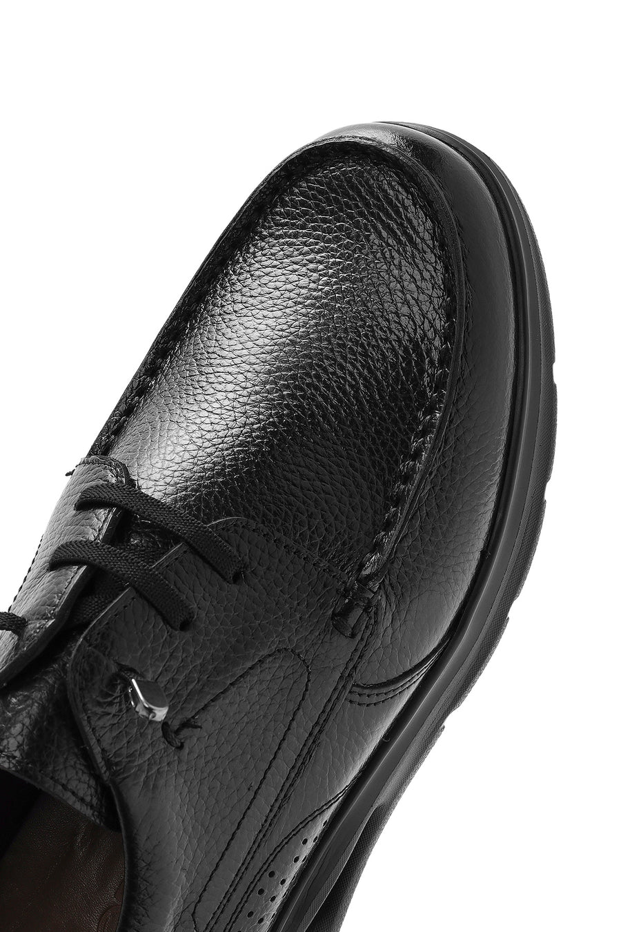 Men's Black Lace-up Leather Casual Shoes