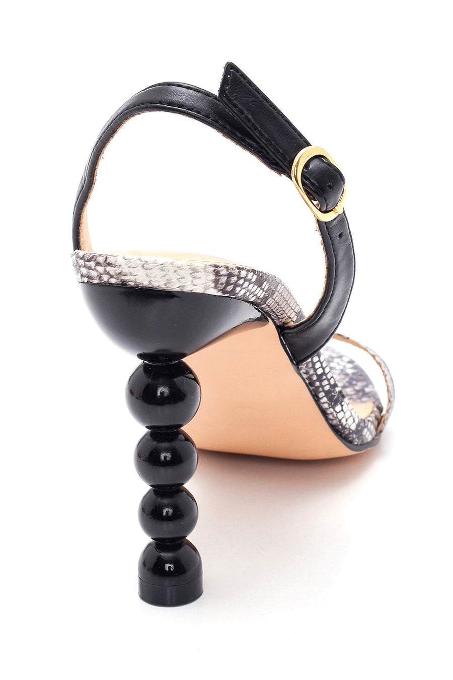 Women's Black Heeled Sandals