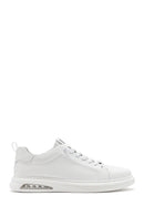 Men's White Lace-up Leather Sneaker | Derimod