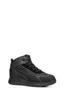 Geox Men Black Lace-Up Fabric Boots | Derimod
