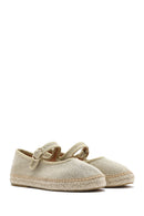 Women's Cream Buckled Fabric Espadrilles | Derimod