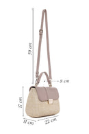 Woman Cream Long Strap Straw Underarm Bag | Derimod