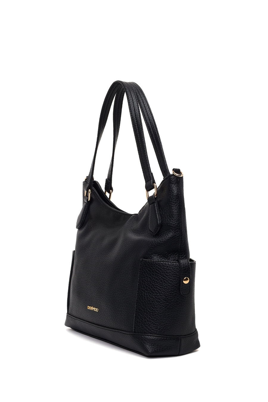 Woman Black Long-Strap Shoulder Bag