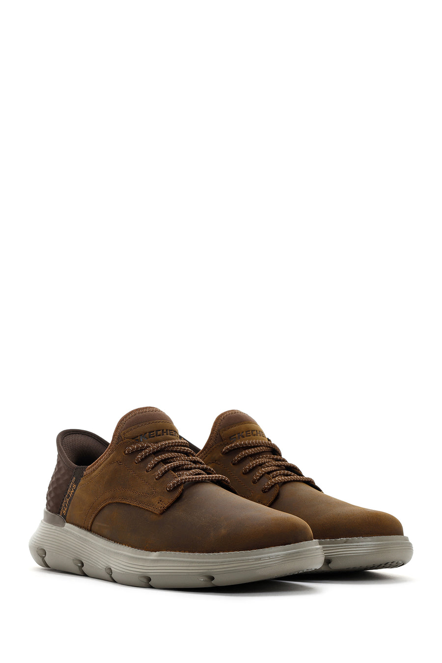 Skechers Erkek Kahverengi Garza Gervin Deri Sneaker