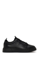 Male Black Lace-up Leather Sneaker | Derimod