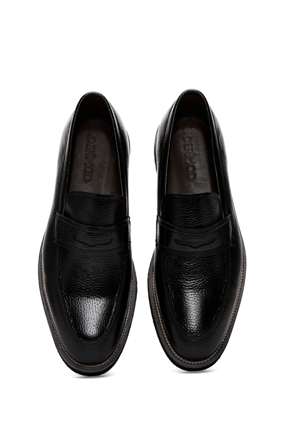 Men's Black Leather Casual Loafer