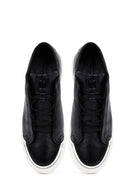 Men's Black Lace Up Leather Sneakers | Derimod