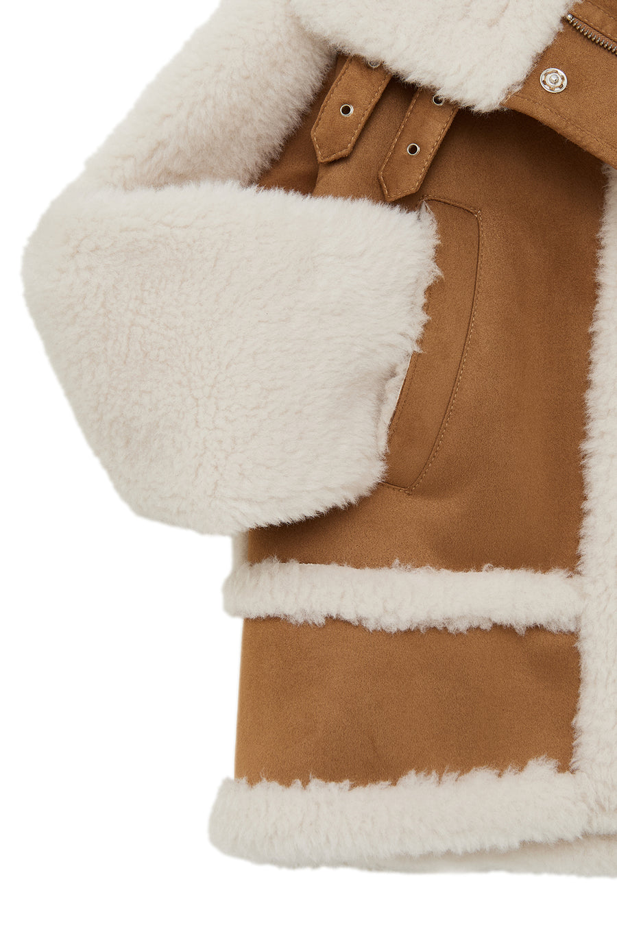 Kaprun Women's Beige Short Teddy Coat