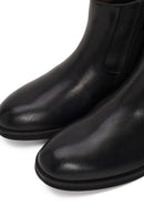 Derimod Black Male Black Zip Closure Leather Boots | Derimod