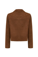 Jill Women's Brown Short Leather Jacket | Derimod