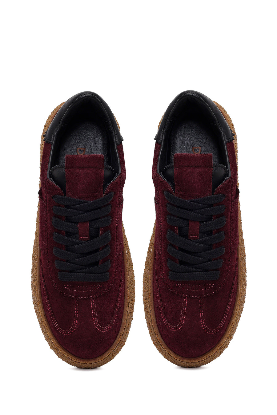 Women's Burgundy Suede Leather Sneaker