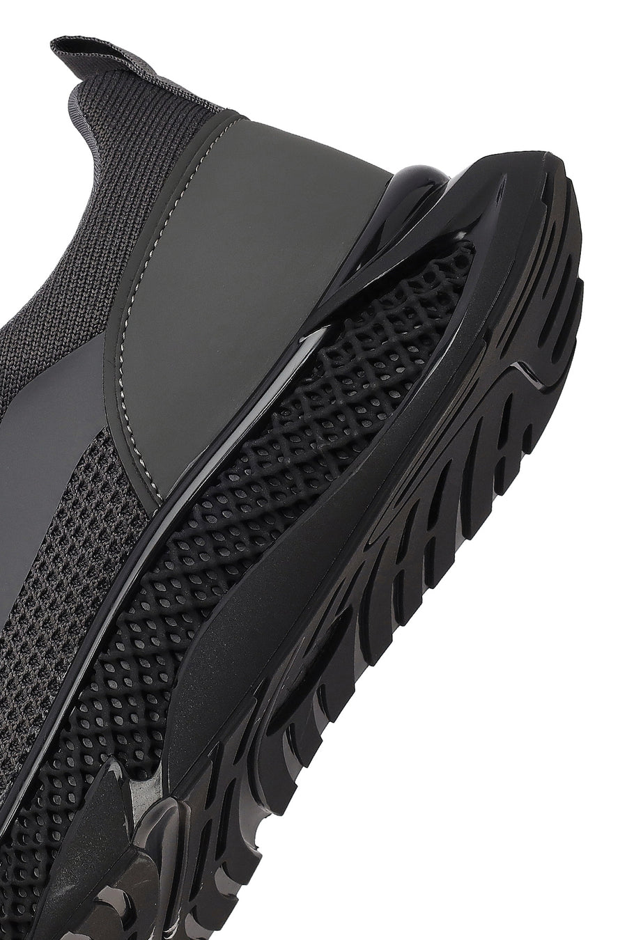 Derimod Zero Male Gray Thick-Soled Lace-Up Fabric Sneaker