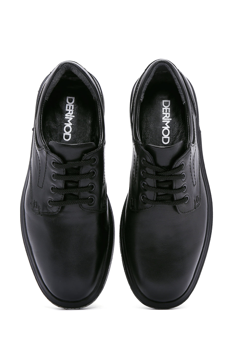 Men's Black Leather Casual Shoes