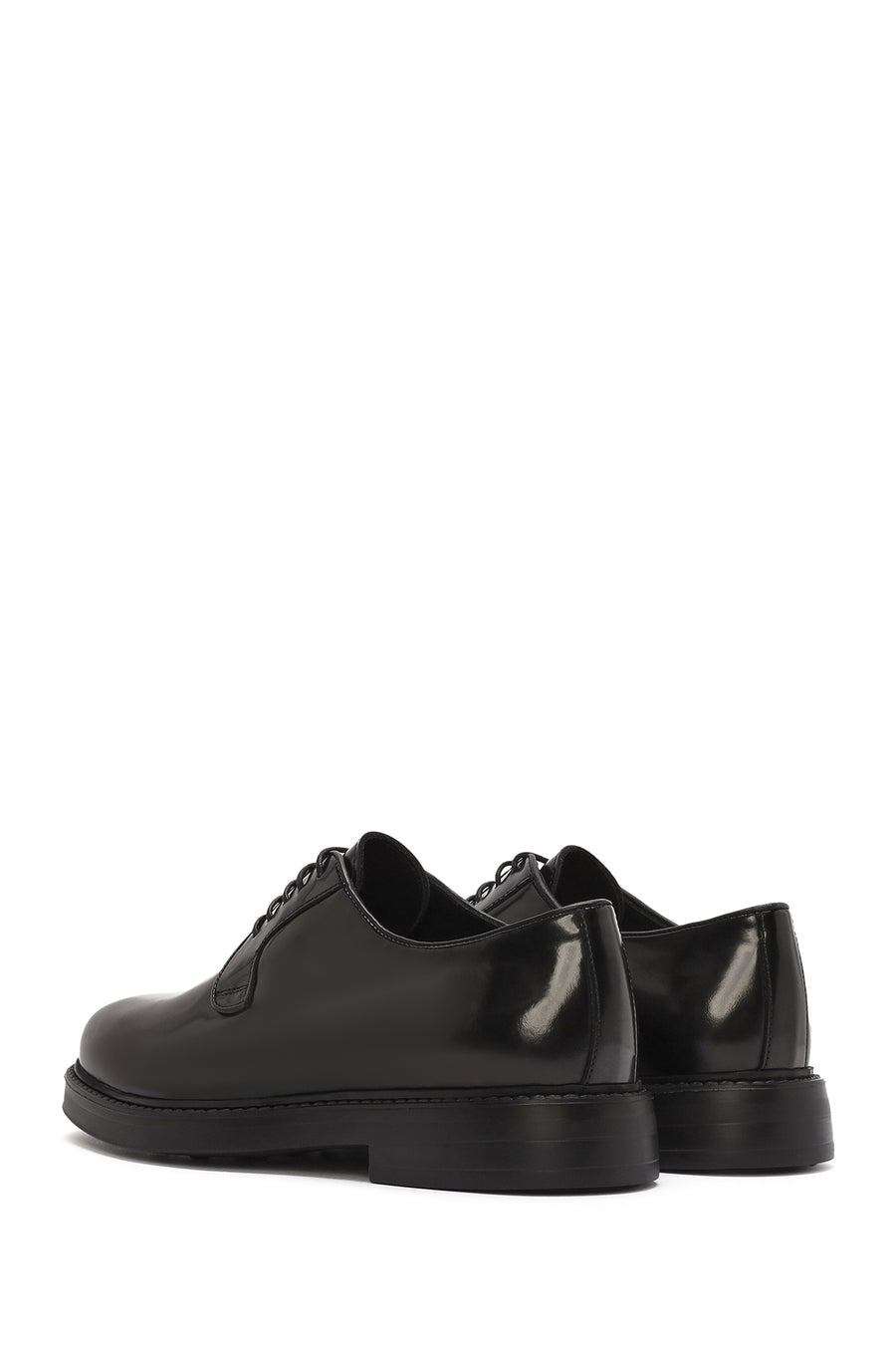 Men's Black Lace-up Leather Casual Shoes