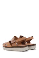 Kadın Taba Deri Comfort Sandalet | Derimod