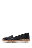Women's Black Leather Comfort Loafers | Derimod