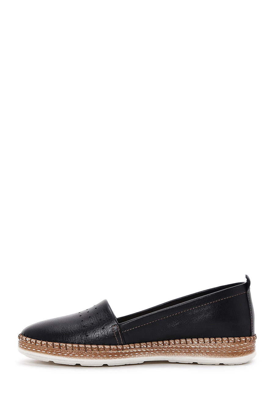 Women's Black Leather Comfort Loafer