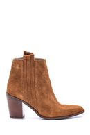 Women's Heeled Suede Leather Boots | Derimod