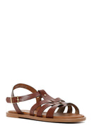 Women's Brown Leather Bodrum Sandals | Derimod