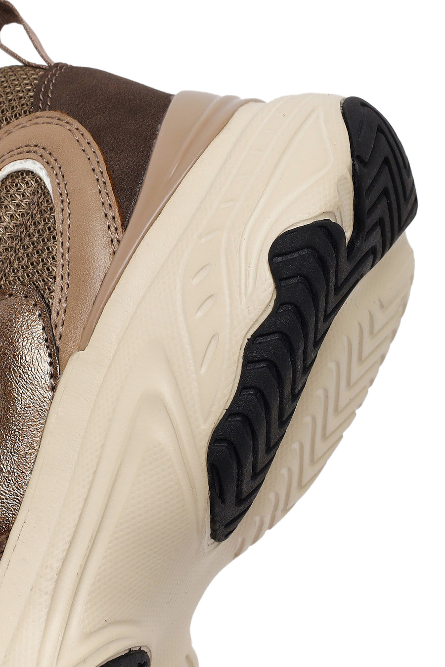 Woman Bronze Lace-Up Chunky Sneaker