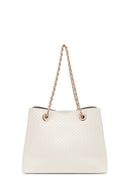 Woman Cream Long Strap Printed Shoulder Bag | Derimod
