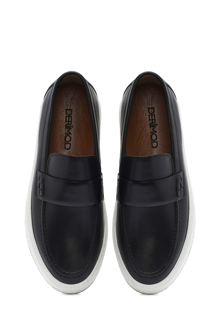 Men's Black Chunky Leather Loafers