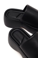 Women's Black Thick Soled Slippers | Derimod