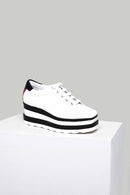 High-Sole Women's Leather Sports Shoes | Derimod