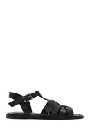 Women's Black Ankle Strap Leather Sandals | Derimod