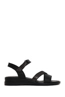 Women’s Black Ankle-Strap Leather Sandals | Derimod
