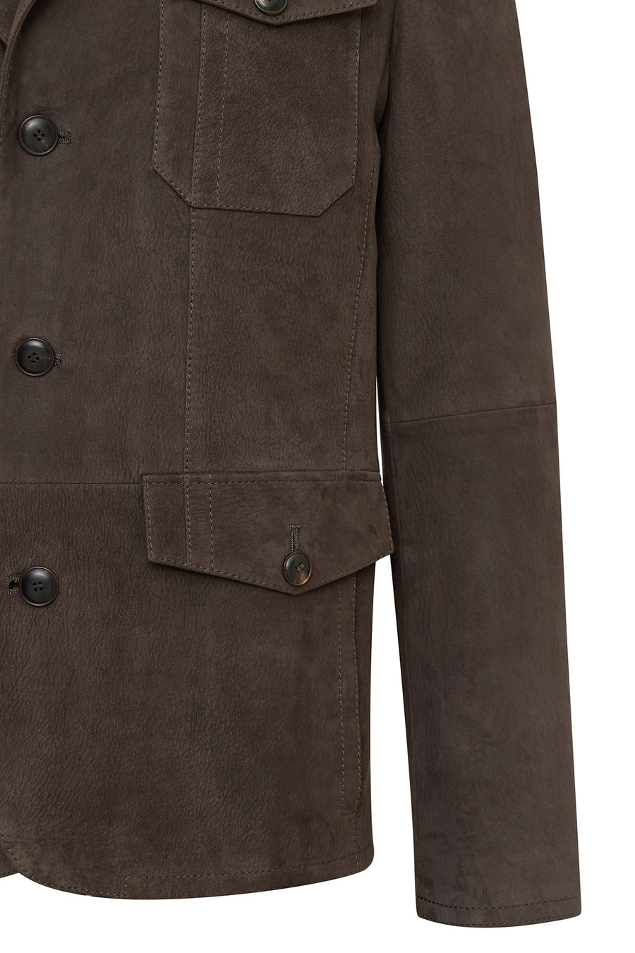Sacramento Men's Brown Nubuck Leather Jacket
