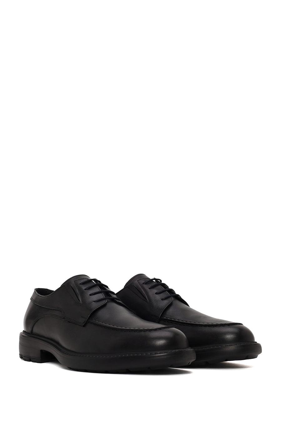 Male Black Lace-up Leather Casual Shoes