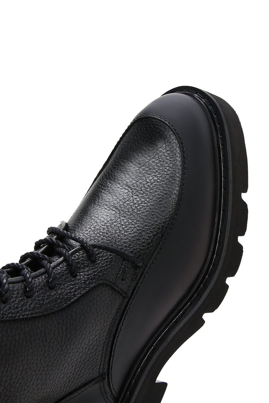 Men's Black Leather Zippered Boots