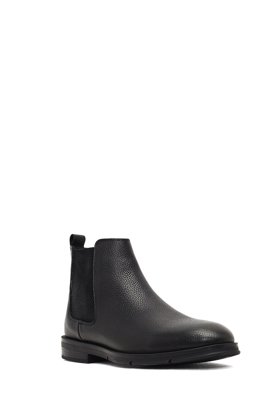 Men's Black Leather Chelsea Boot
