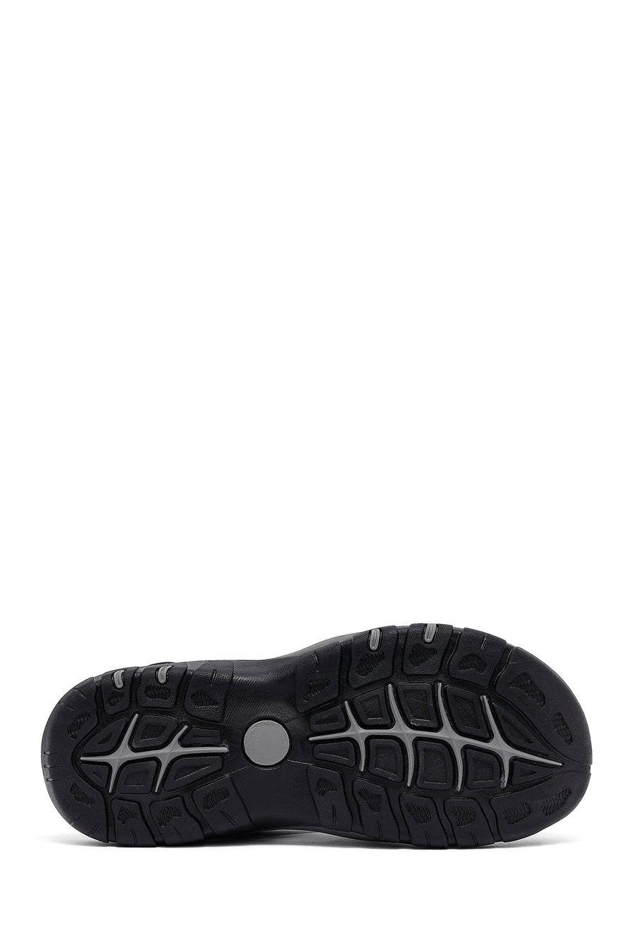 Male Grey Leather Outdoor Sandals