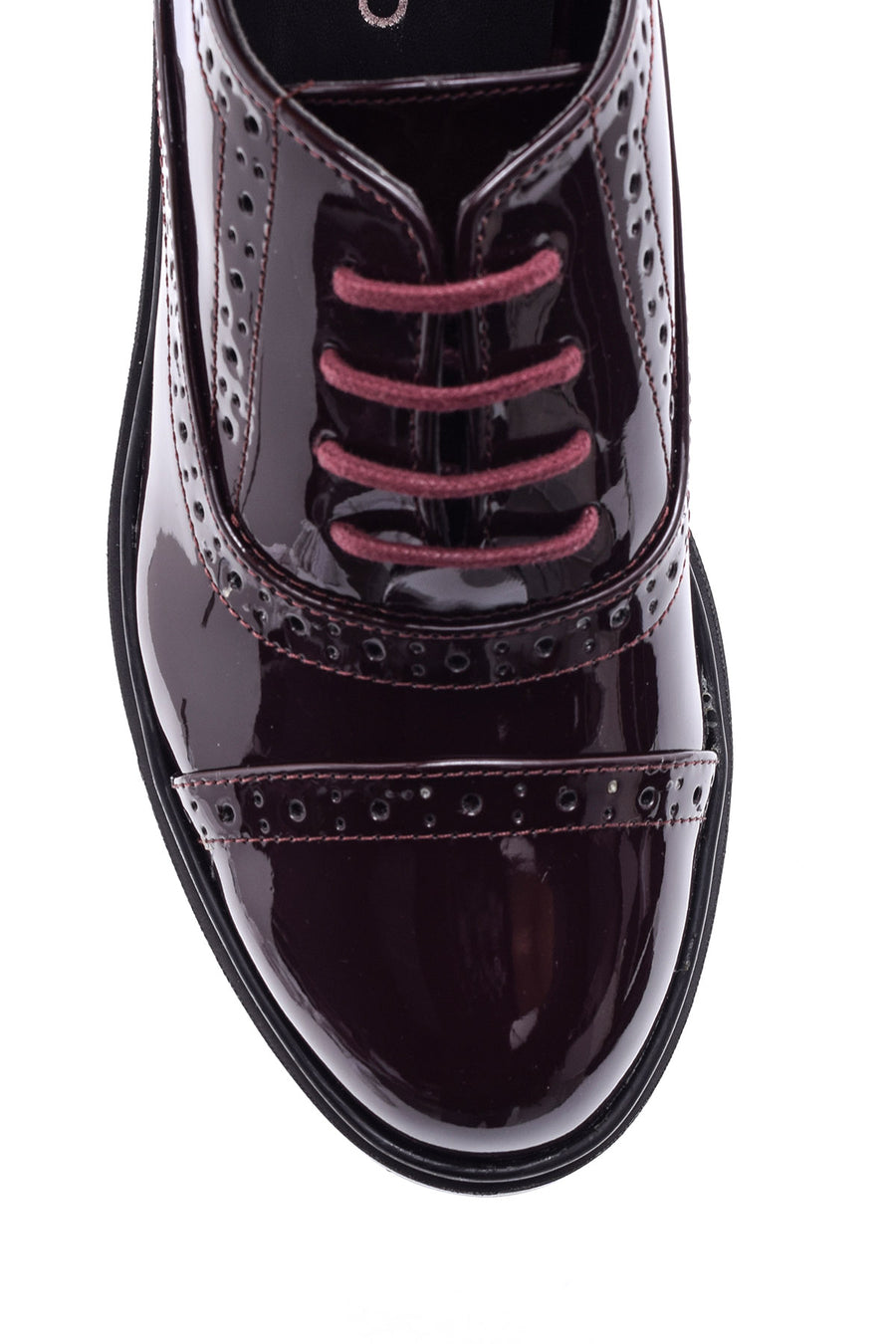 Women's Lace-Up Classic Patent Leather Shoes