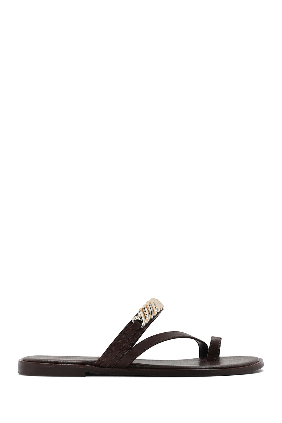 Women's Brown Leather Slippers 26SFD160318 | Derimod