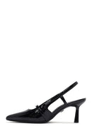 Women's Black Open Back Thin Heeled Shoes | Derimod