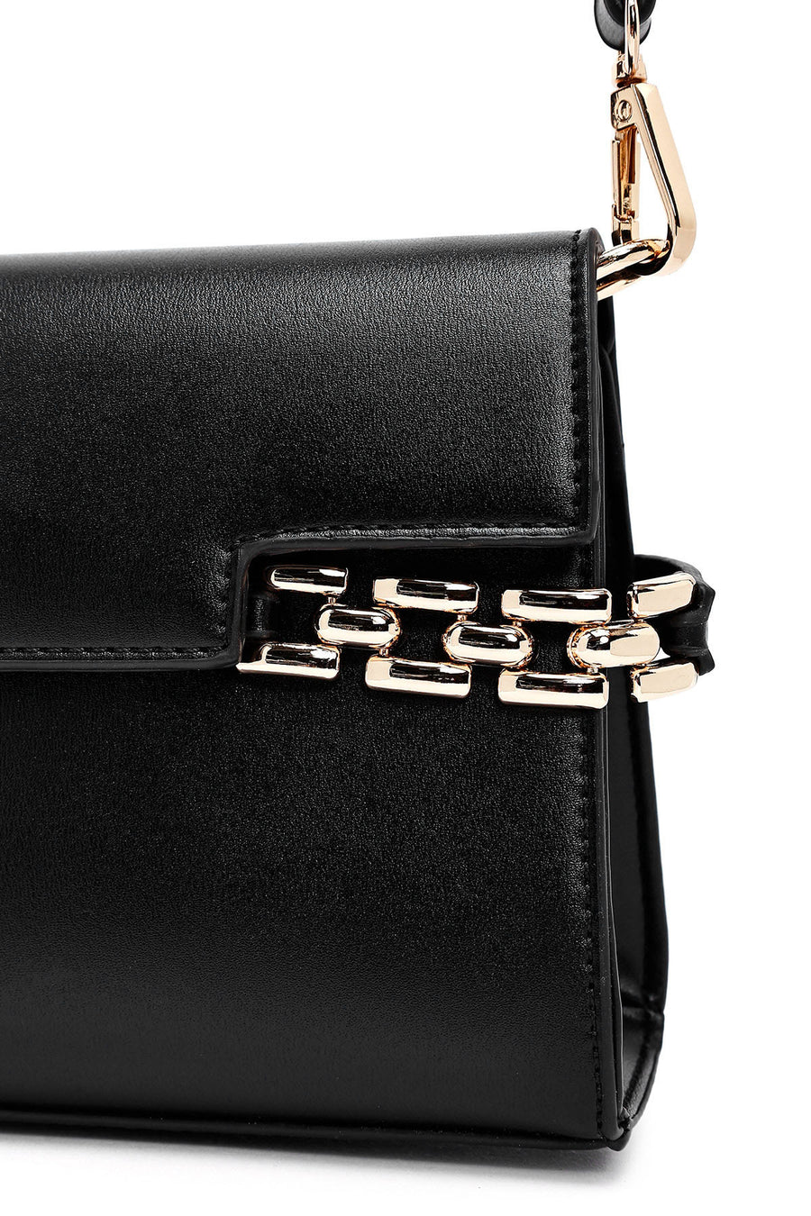 Women's Black Long Strap Classic Crossbody Bag